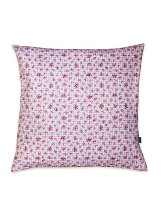 Pude - pudevår - Sart Lyserød/Hvid Rødblomstret